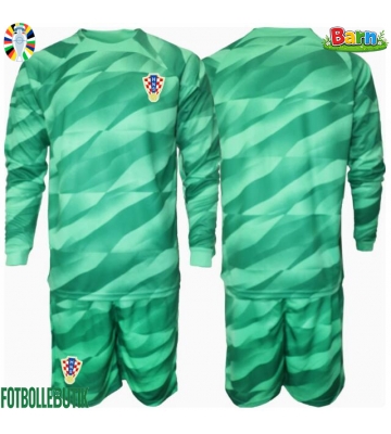 Kroatien Målvakt Bortaställ Barn EM 2024 Långärmad (+ Korta byxor)